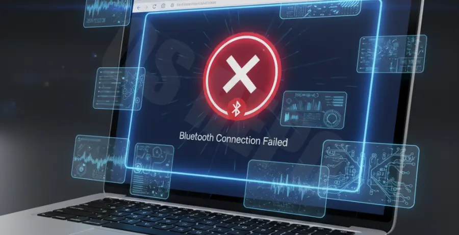 Troubleshooting Chrome Bluetooth pairing failure on a macOS interface.