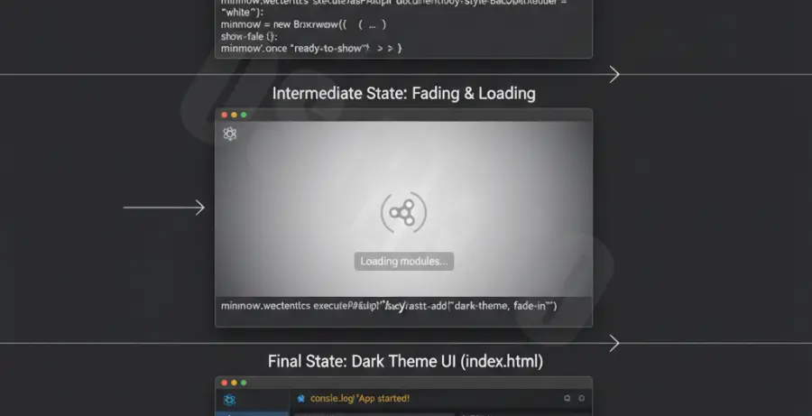 Electron background color flickering fix demonstration.