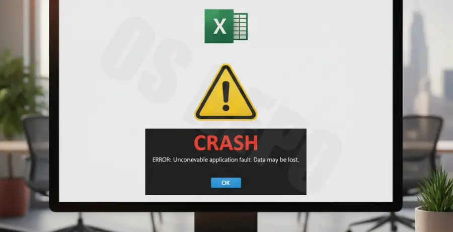 Troubleshooting Microsoft Excel 365 crashing on a Windows 10 computer.