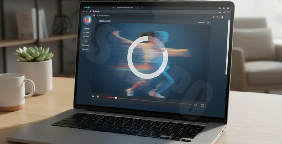 Troubleshooting Firefox laggy video playback on a laptop.