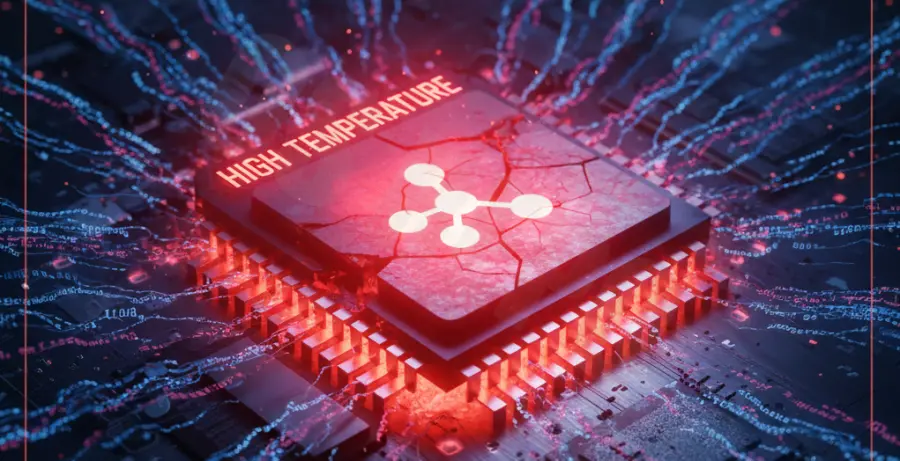 Git index refresh high CPU usage fix illustration showing a glowing processor and Git logo.