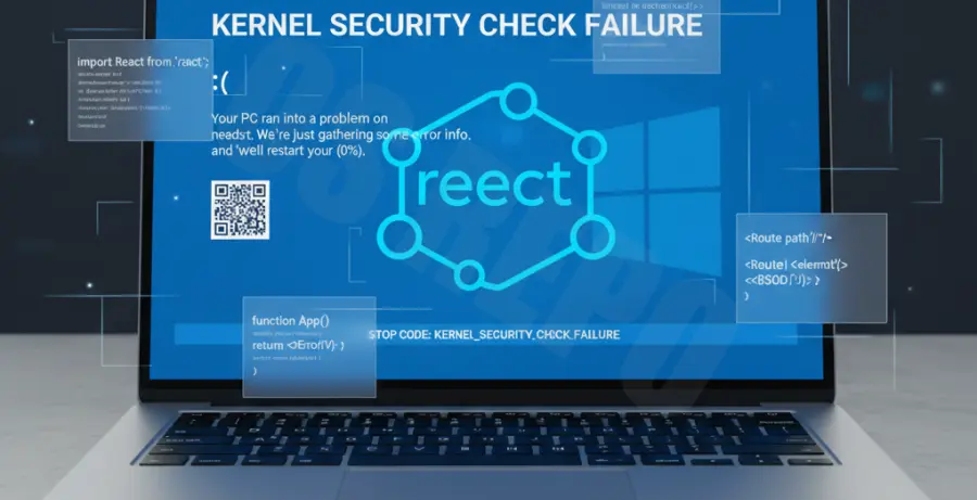 How to fix blue screen kernel security check failure react guide image.