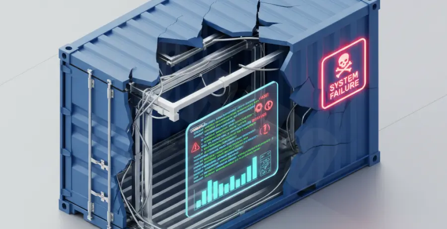 Kubernetes dashboard showing a CreateContainerError on a pod.