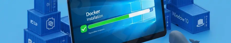 Docker Desktop installation fix on Windows 10 showing a successful configuration.