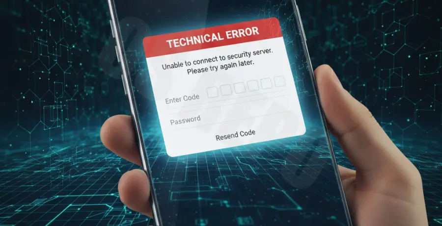 Galaxy S25 Ultra two-step verification error screen.