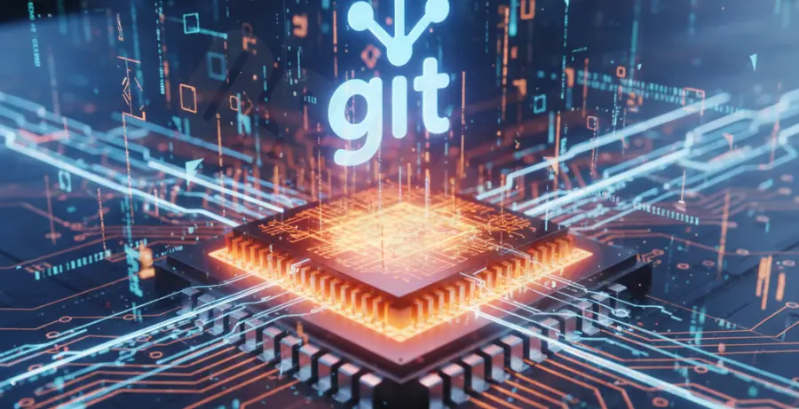 A glowing computer CPU representing high heat and resource usage during a Git pack-objects process.