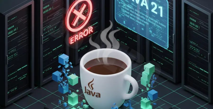 Troubleshooting Java 21 Sequenced Collections NoSuchMethodError illustration.