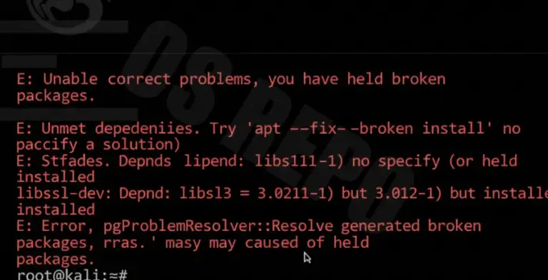 How To Fix Kali Linux Dependency Errors [Solved]