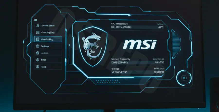 A high-resolution view of a modern UEFI BIOS settings interface showing system performance metrics.