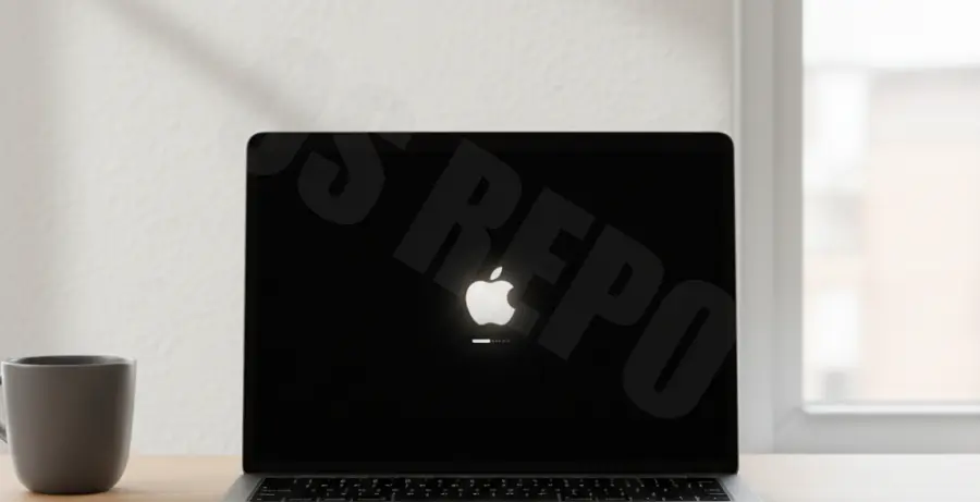 MacBook showing a black screen after macOS Sequoia update.
