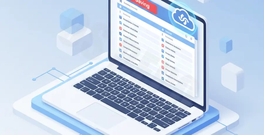 Troubleshooting Notion database saving error notification on a workspace.