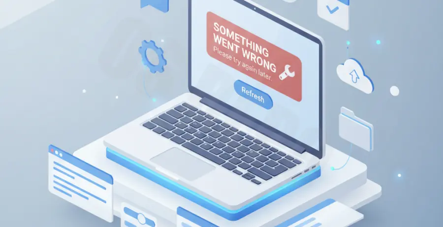 Troubleshooting the Notion Something Went Wrong error message on a desktop interface.