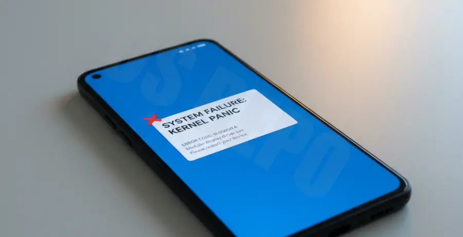 Google Pixel 9 showing a setup wizard error message on screen.