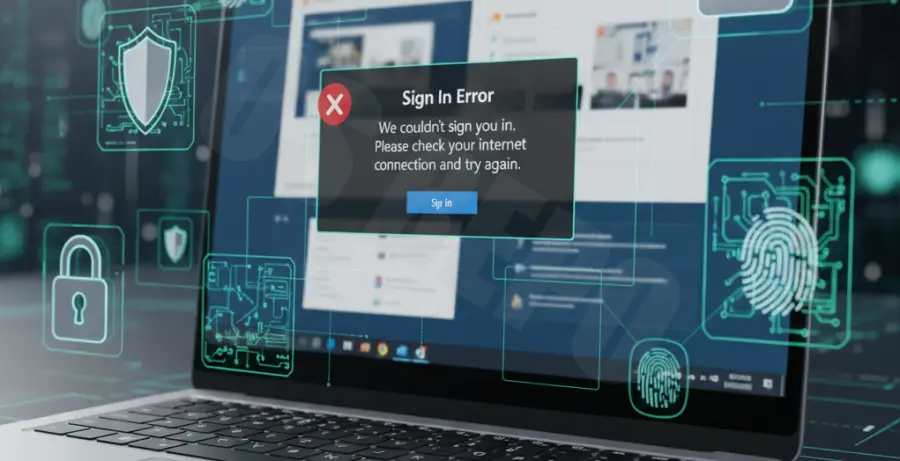 Troubleshooting PowerPoint credentials not working error on a Windows laptop.