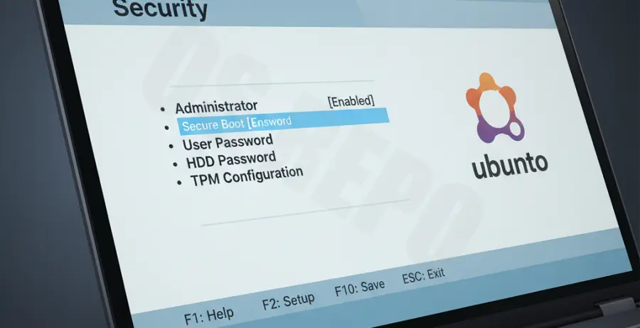 Fixing Ubuntu 24.04 Secure Boot Violation error message on a laptop screen.