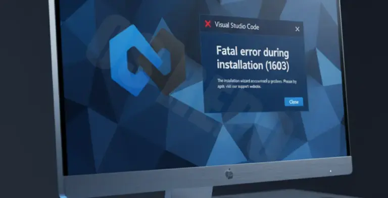 How To Fix Vscode Install Error 1603 [Solved]
