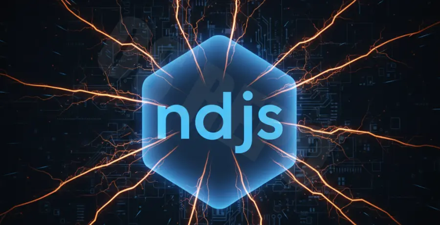 Node.js ETIMEDOUT error illustration with network signal symbols.