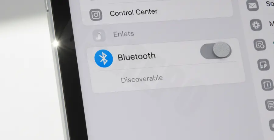 iPad Pro Settings screen showing the Bluetooth toggle disabled and greyed out.