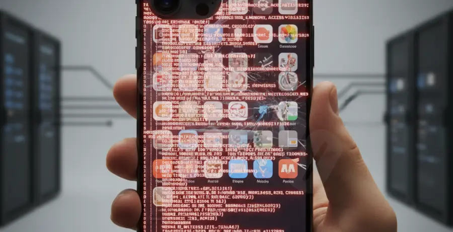 iPhone 16 Pro showing the Photos app crashing to the home screen.