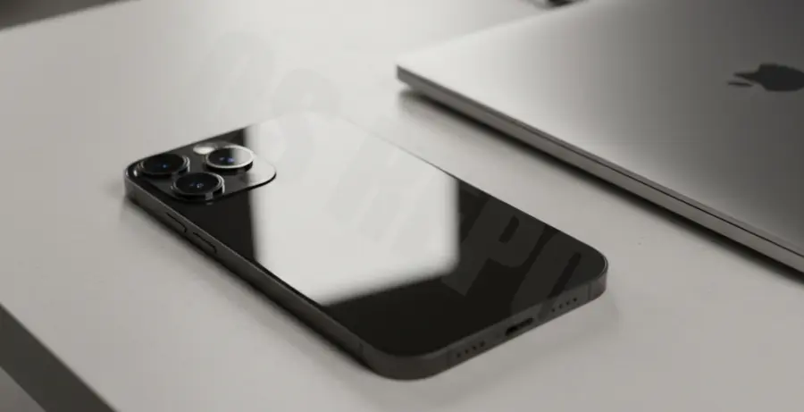 iPhone 16 Pro stuck on a black screen during an iOS update.