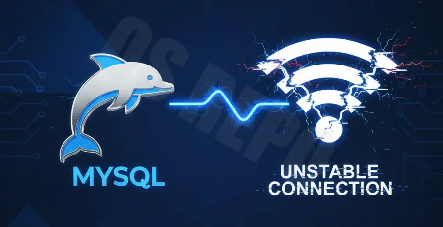 MySQL connection stability issues over WiFi illustration.