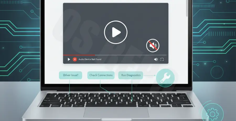 Troubleshooting no sound in Google Chrome browser interface.