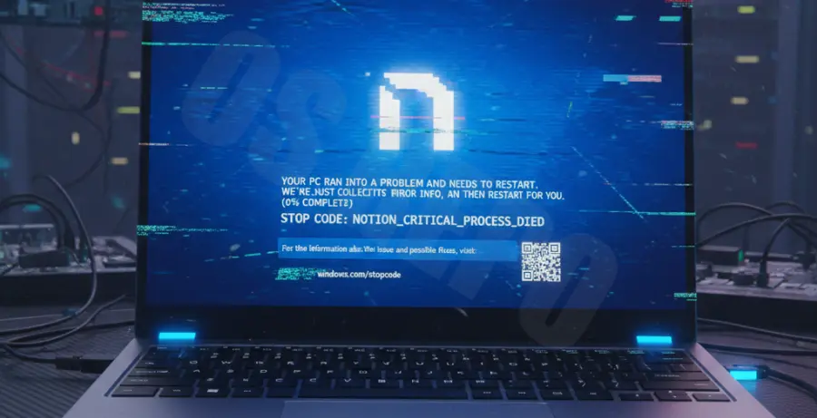 Troubleshooting Notion causing Blue Screen of Death on Windows startup.