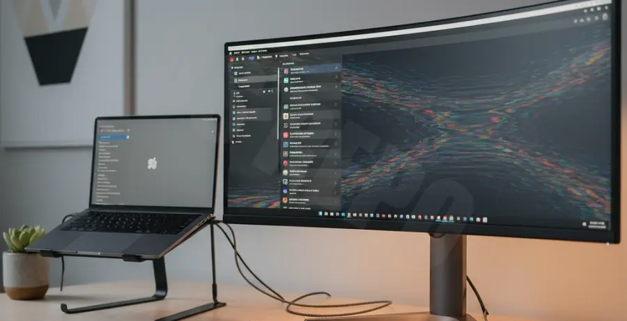 Troubleshooting guide for Slack screen flickering on an external monitor.