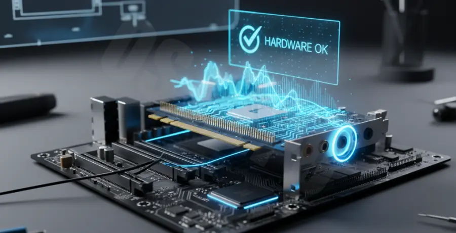 Troubleshooting a sound card not detected error on a computer.