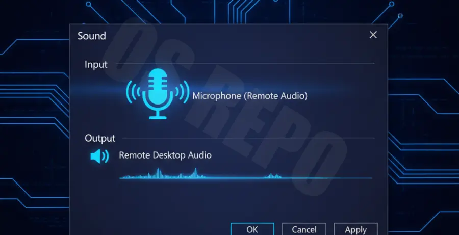 Troubleshooting Windows Server 2022 RDP microphone redirection settings.